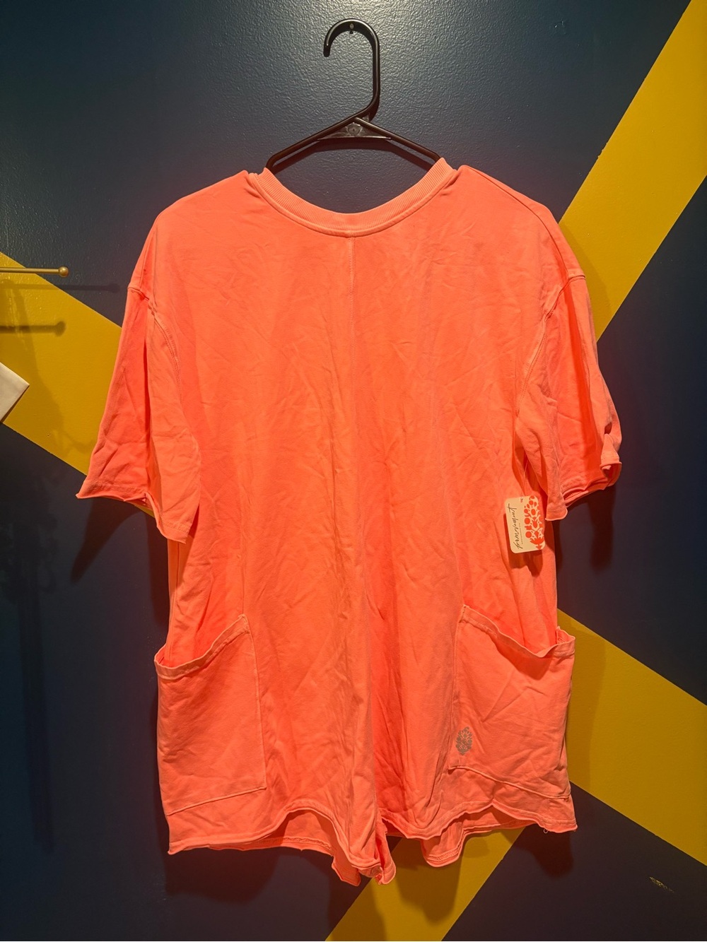 FP Movement Neon Coral Hot Shot Romper NWT